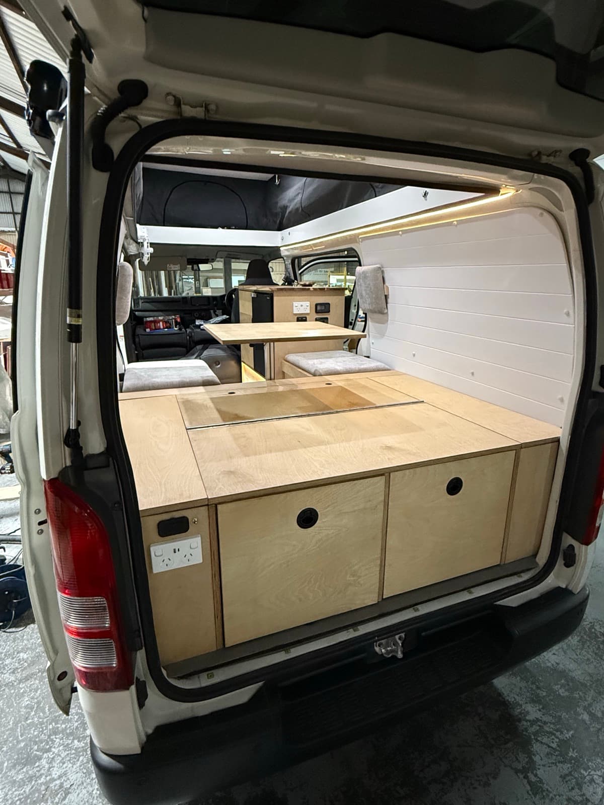 MANA rear platform and bed area